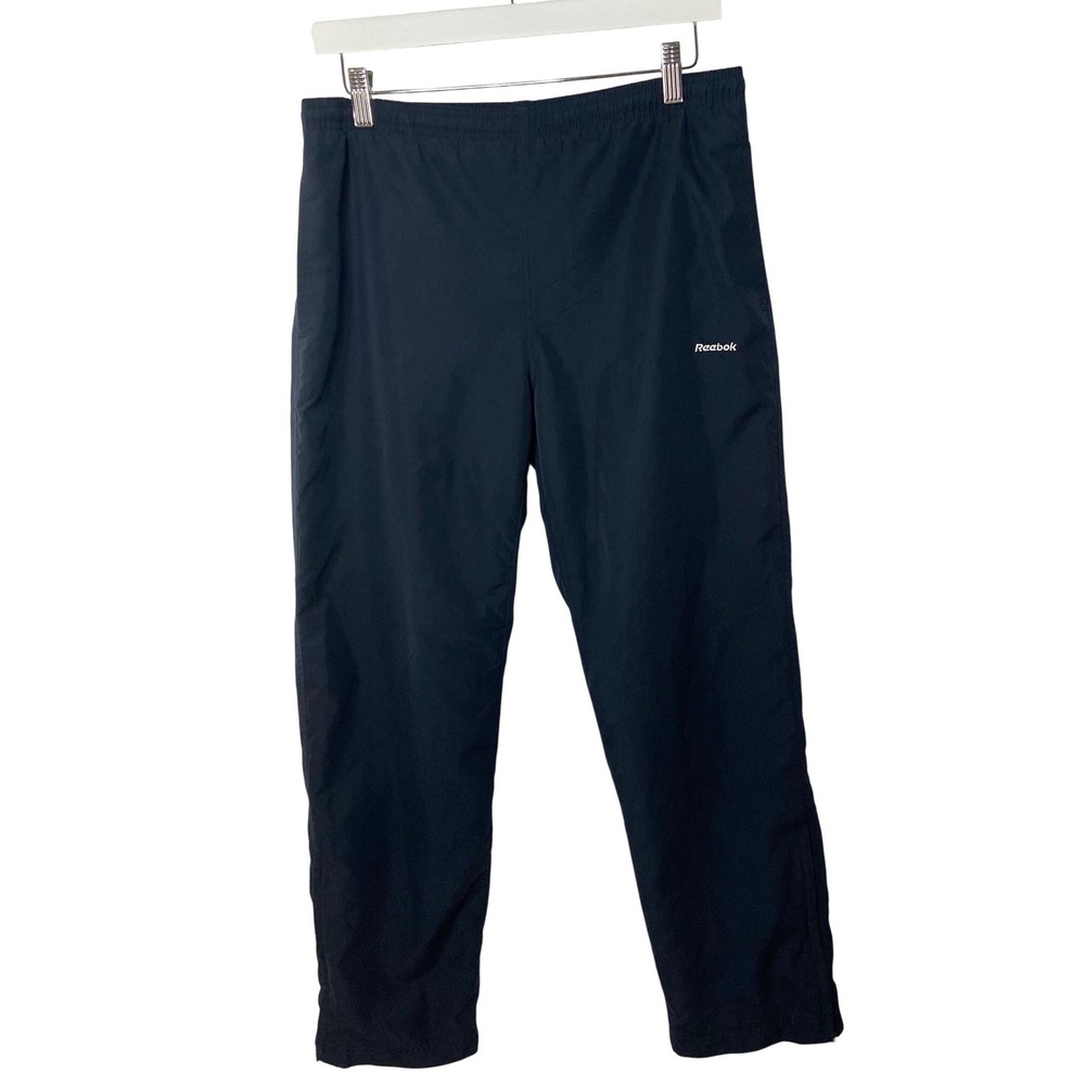 Reebok Black Track Pants Elastic‎ Waist Athletic Joggers Size 10